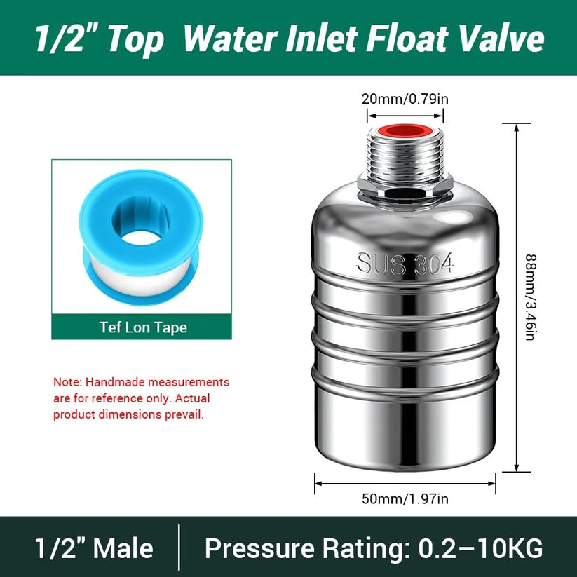 304 Stainless Steel Top Water Inlet Float Valve, Fully Automatic Water Level Control
