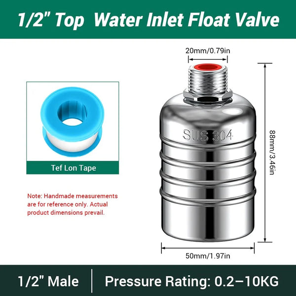 304 Stainless Steel Top Water Inlet Float Valve, Fully Automatic Water Level Control