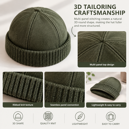 2026 Autumn-Winter Unisex Korean-Style Brimless Sailor Headwear - Yuppie Design Streetwear Hat