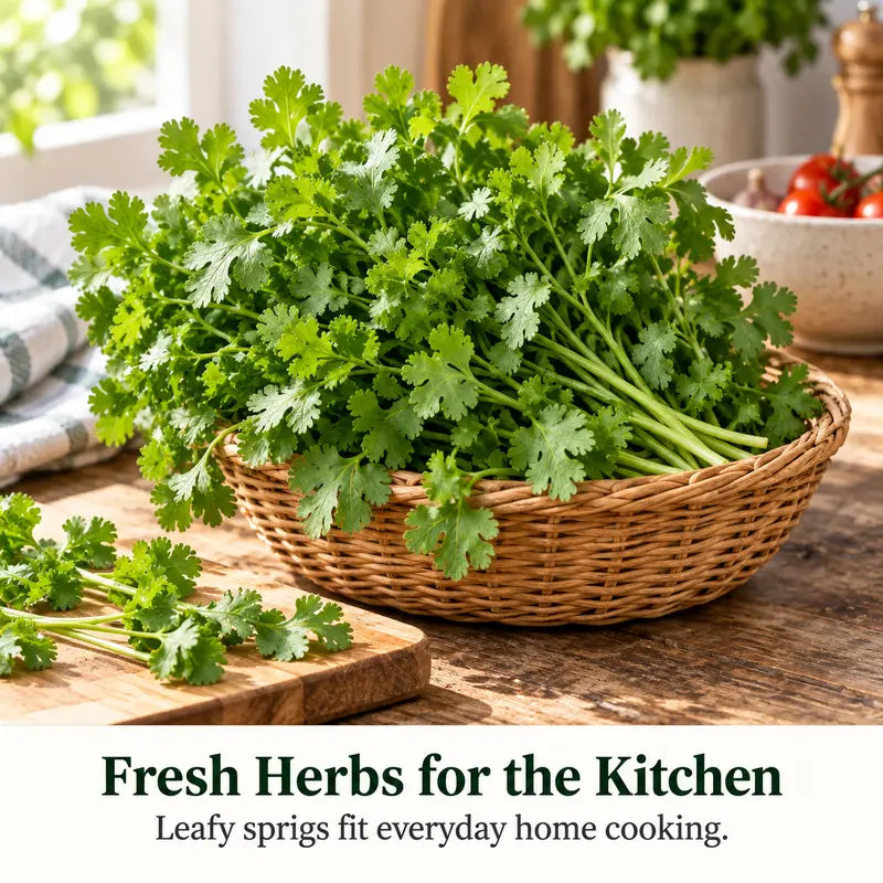 1000 Cilantro Grain for Planting, Fresh Green Herb Leaves