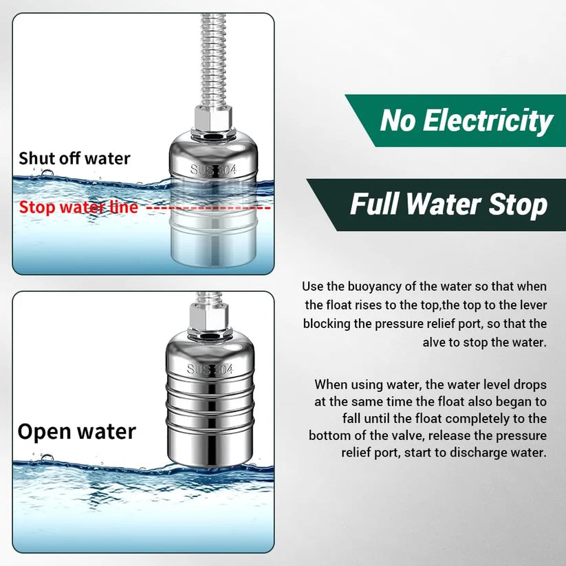 304 Stainless Steel Top Water Inlet Float Valve, Fully Automatic Water Level Control