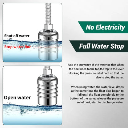 304 Stainless Steel Top Water Inlet Float Valve, Fully Automatic Water Level Control