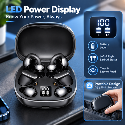 6-in-1 Smart Wireless Earbuds Open-Ear Clip-On & Mini Sleep Headphones