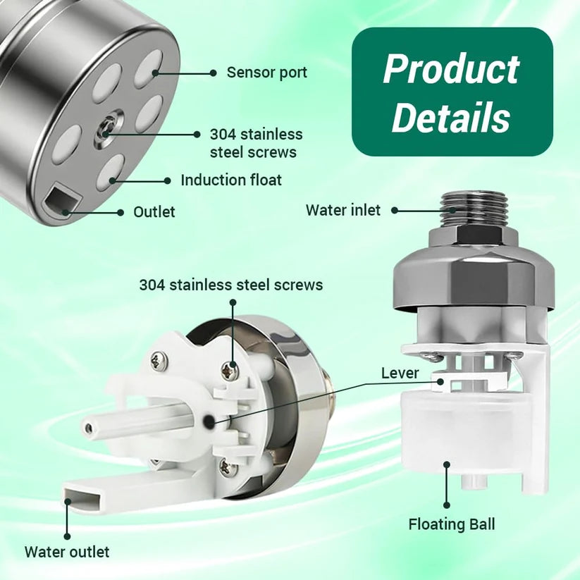 304 Stainless Steel Top Water Inlet Float Valve, Fully Automatic Water Level Control