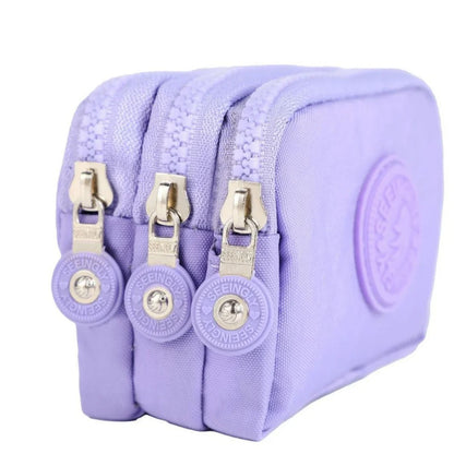 Three Layer Coin Purse Key Bag Women Wallets Zipper Waterproof