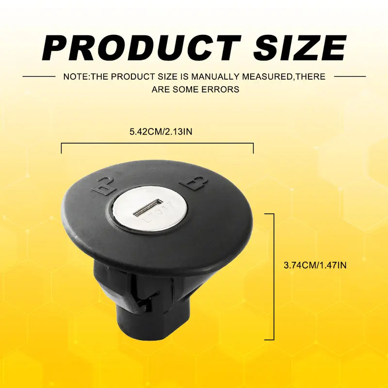 Automotive Replacement Lockable Fuel Tank Cap Plug with 2 Keys