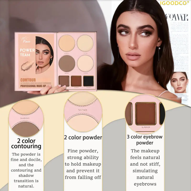 Makeup Book Palette, 5-Layer Book-Style Foldable Makeup Gift Set, 55-Color Eyeshadow Palette
