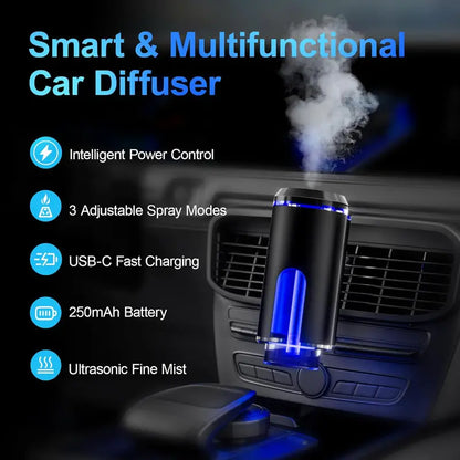 Smart Car Air Freshener Diffuser, Smart Car Air Freshener with Three Adjustable(3pcs Oil + Diffuser)