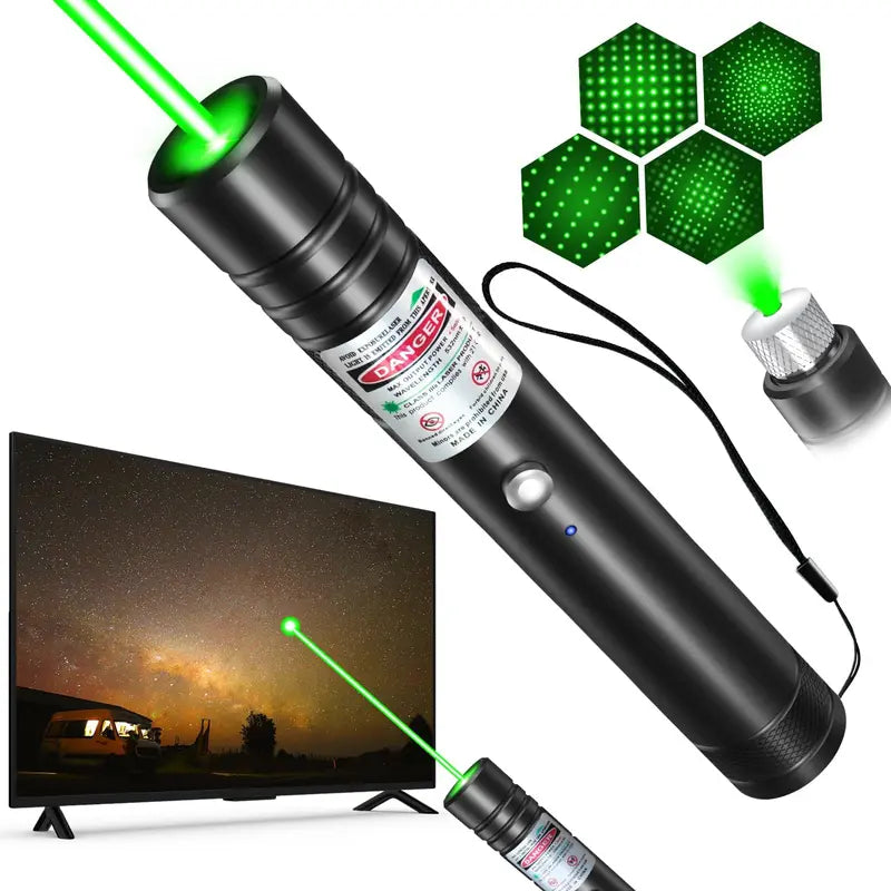 Rechargeable Green Laser Pointer/ Line Light Flashlight Long Distance Range