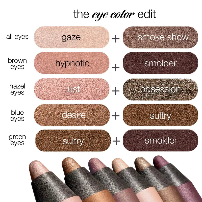 2 in 1 Eyeliner Eyeshadow Multi-Use Waterproof Makeup Doubles with Smudger Applicator