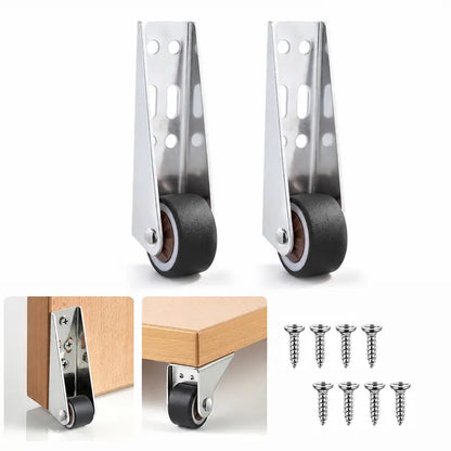 2Pack Vertical Track Roller Wheel, Heavy Duty 110LBS Sliding Door Bottom Guide, Anti-Wobble Door Stop