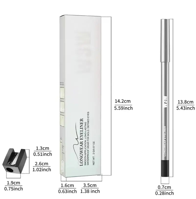 2Pcs Waterproof Gel Eyeliner Stick - Flawless, Ultra-Smooth Creamy Glide