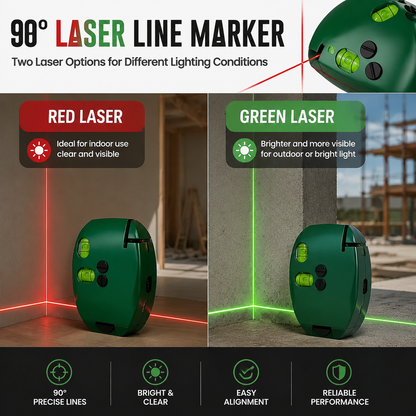 90 Degree Electronic Red Light Scale, Self-leveling Line, Vertical Mouse Levels Infrared Horizontal