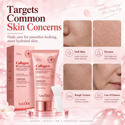 Korean Collagen & Niacinamide Peel-Off Face Mask - Overnight Use, Firming, Hydrating, Nourishing