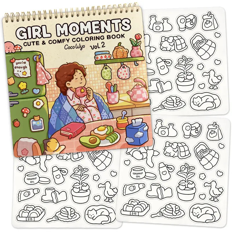 Coloring Book (Spiral Bound) & Sticker Set