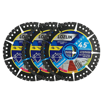 3 Pack 4.5" Diamond Multi-Purpose Saw Blade 115mm