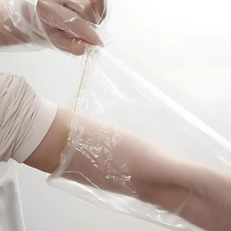 10 Pairs Disposable Long Arm Gloves with Elastic Cuff Household Cleaning