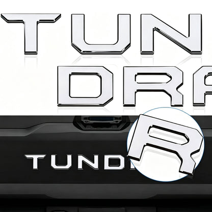 All-New Upgrade Tundr Truck Accessories Badge Tailgate Insert Letters 3D Raised Rear Emblems, ABS Plastic Inserts