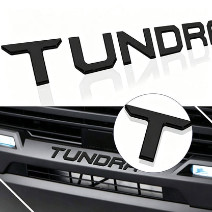 All-New Upgrade Tundr Truck Accessories Badge Tailgate Insert Letters 3D Raised Rear Emblems, ABS Plastic Inserts