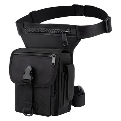 Drop Leg Bag– Waterproof Nylon Motorcycle Thigh Bag with Adjustable Strap & Zipper Pockets