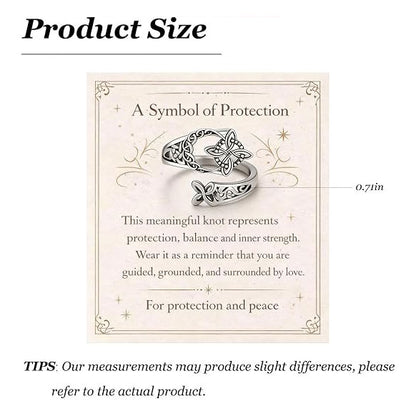 Witches Knot Ring for Women Adjustable Witches Protection Knot Ring