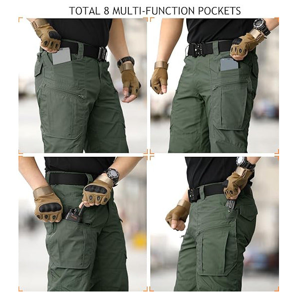 Men's Hiking Tactical Pants Rip-Stop Military Combat Cargo Pants