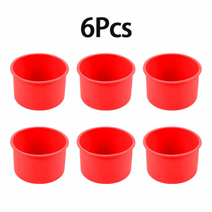 6-Piece Silicone Mini Cake Pans - 4 in Non-Stick Anti-Adhesive Muffin Cupcake Tins & Moulds