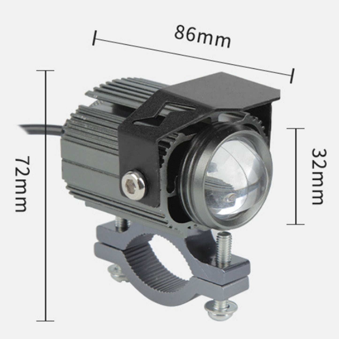 2PCS Led Driving Light for Motorcycle Universal Fit 30W, 6000 Lumens