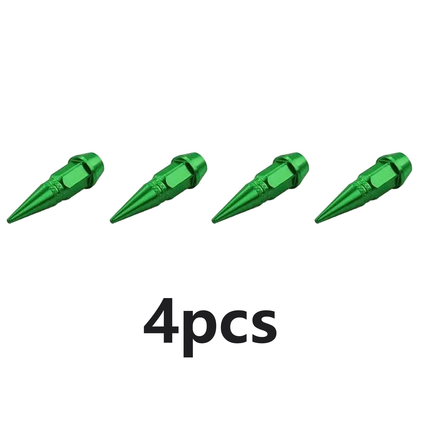 4PCS Dustproof Spiked Aluminum Tire Valve Stem Caps