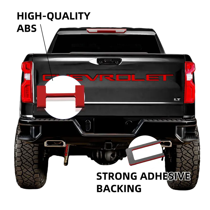 Tailgate Inserts Letters Compatible for 2019-2025 Sverado, 3D Raised & Strong Adhesive Decals Letters
