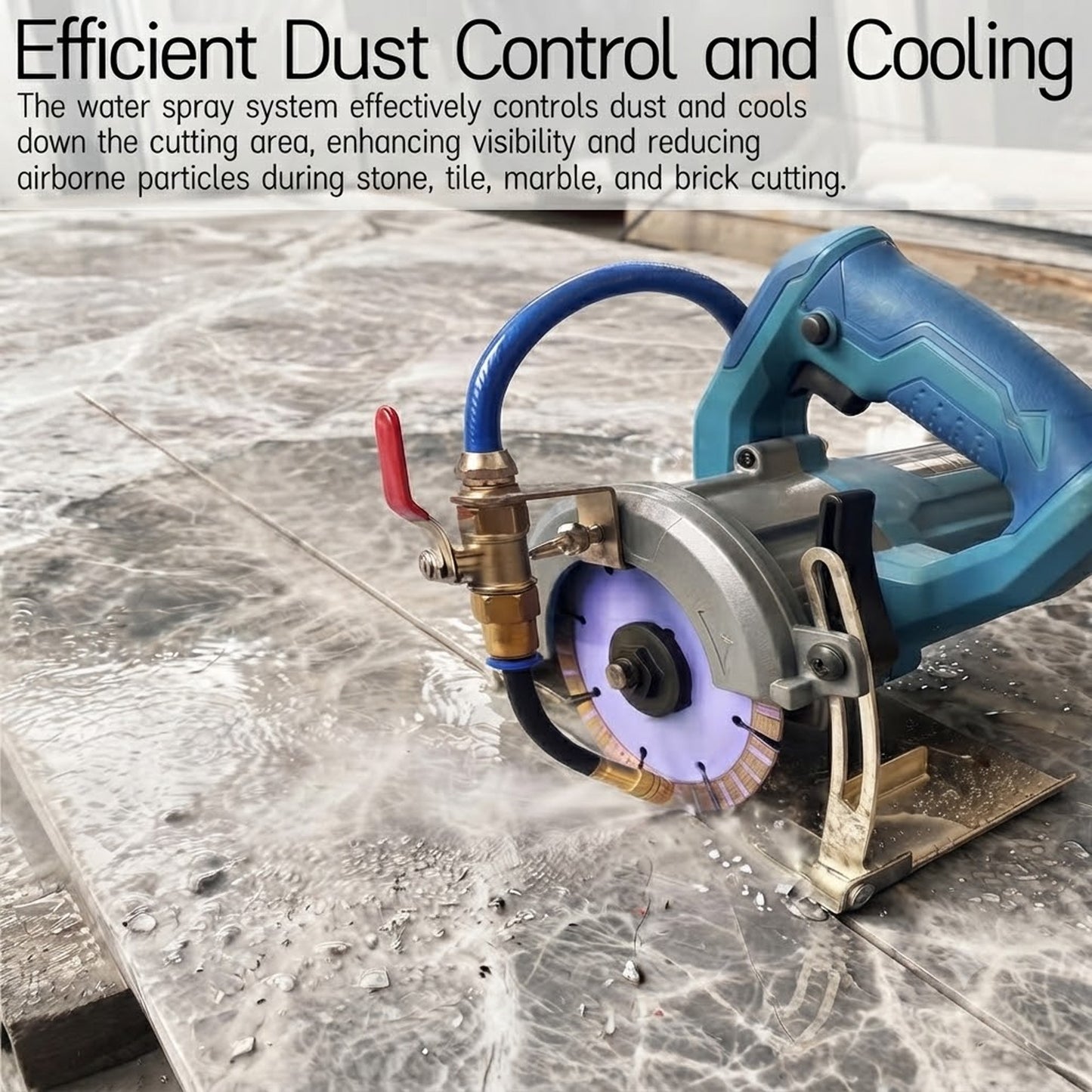 Dust Remover Water Spray for Angle Grinders - Flexible Aluminum Pipe, Efficient Dust Control