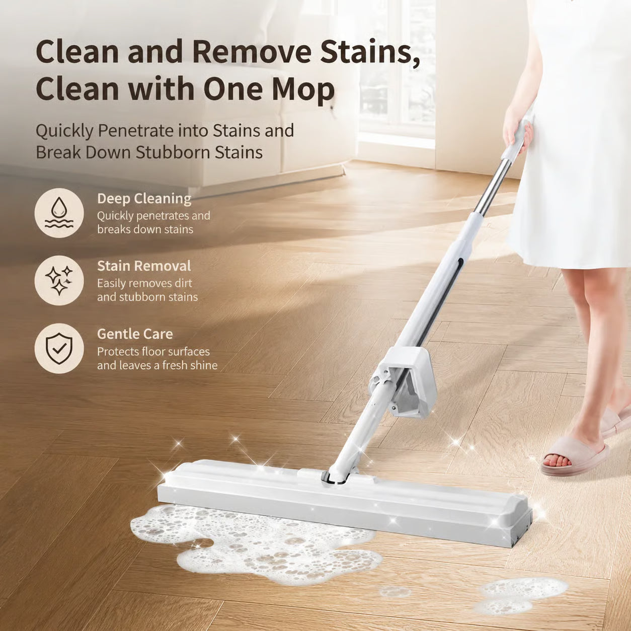 100Pcs Floor Cleaning Tablets Multi-Surface Antibacterial Cleaner