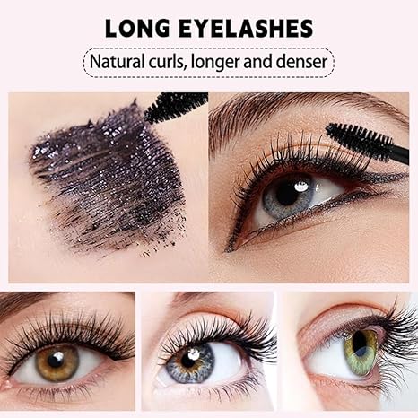 2Pcs 7d Colossal Mascara, Black Long-Lasting & Buildable Volume, Natural Length