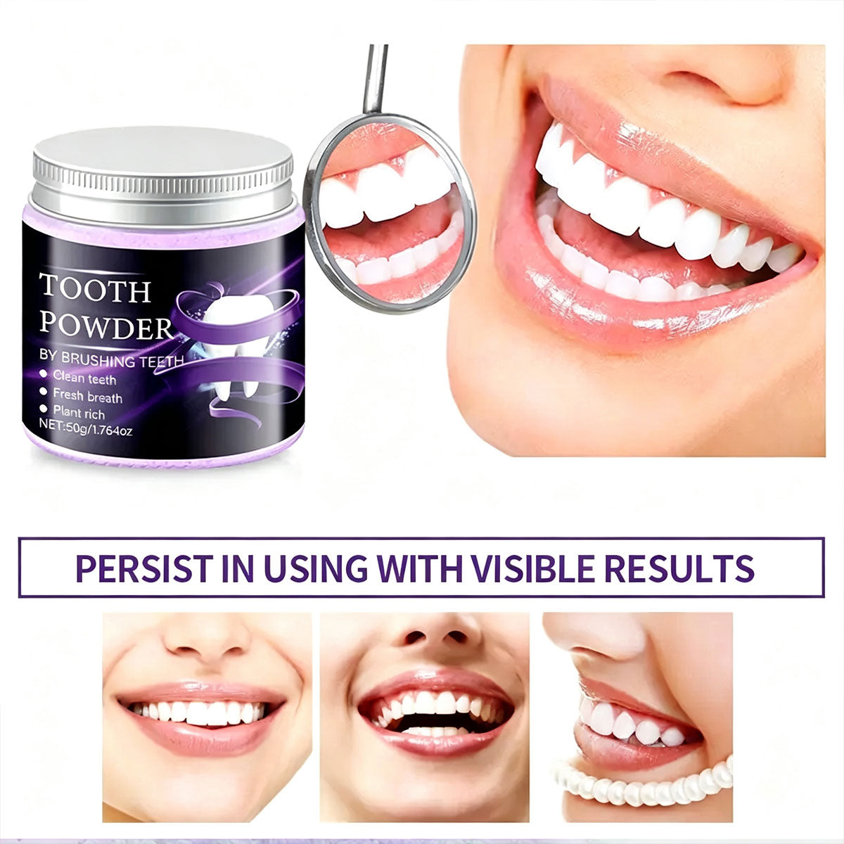 High-Efficiency Tooth Powder - Gentle, Sensitive-Friendly Natural Mouth Care