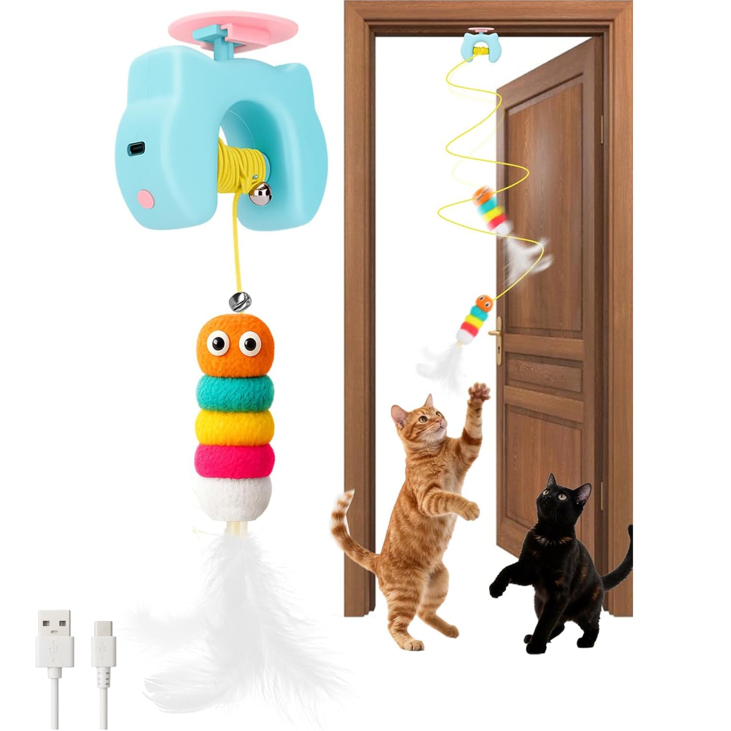 Interactive Cat Hanging Toys for Indoor Cats Self Play