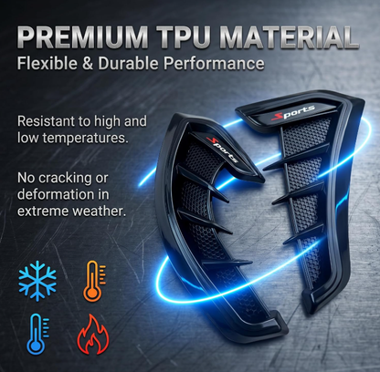 2PCS Car Fender Vents, Sporty Body Kit for Cars, TPU Scratch-Resistant Impact-Resistant
