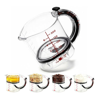 All-in-1 Adjustable Measuring Cup, Metric & Imperial Measurements
