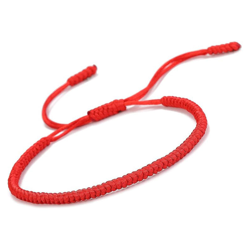 2PCS Lucky Red String Bracelet Tibetan Buddhist Prayer Bracelet Adjustable Size