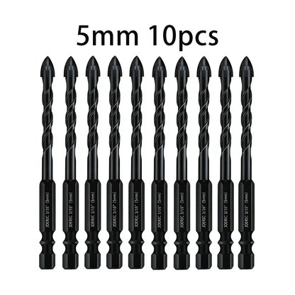 5mm Concrete Drill Bit Set, 10PC 3/16 inch Masonry Drill Bit Set