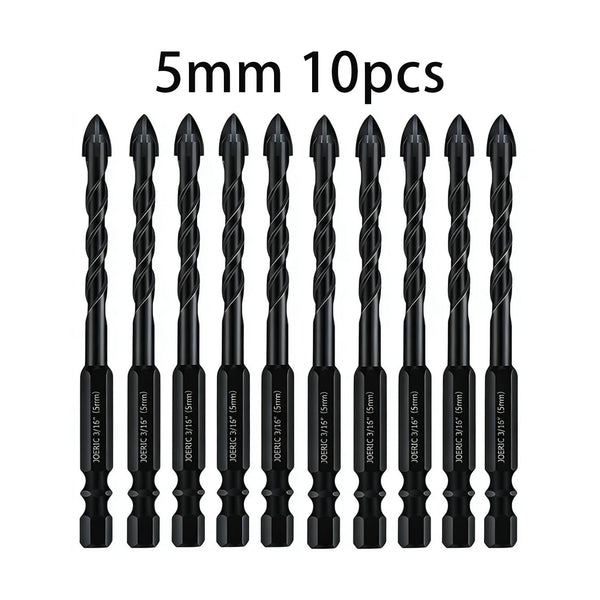 5mm Concrete Drill Bit Set, 10PC 3/16 inch Masonry Drill Bit Set