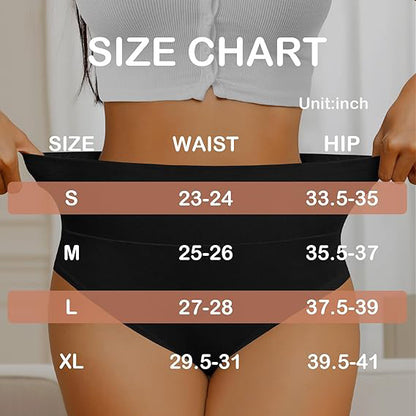 5pcs High Waisted Bikini Underwear Set for Women Tummy Control