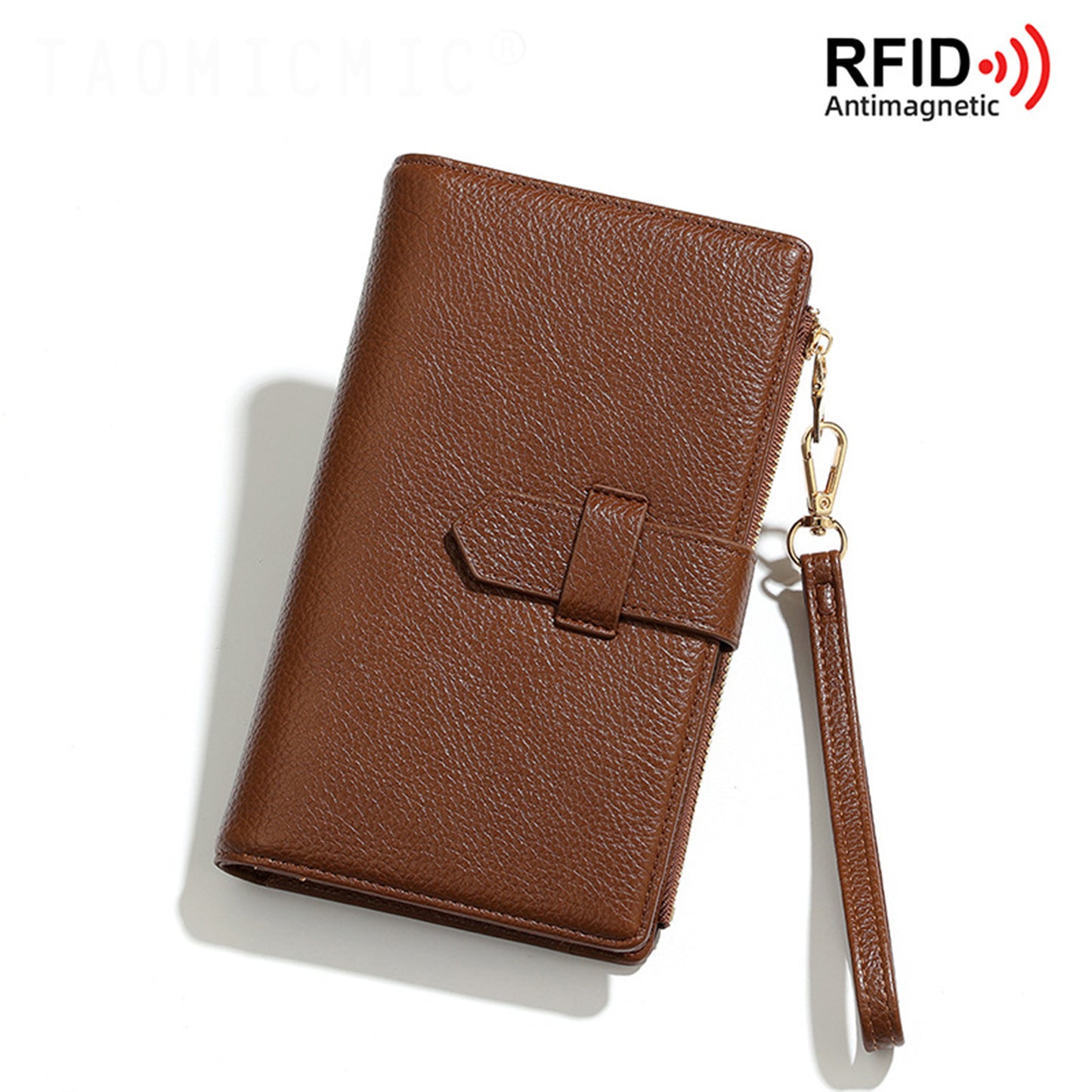 Family Passport Wallet RFID Blocking Large Capacity Credit Card Holder