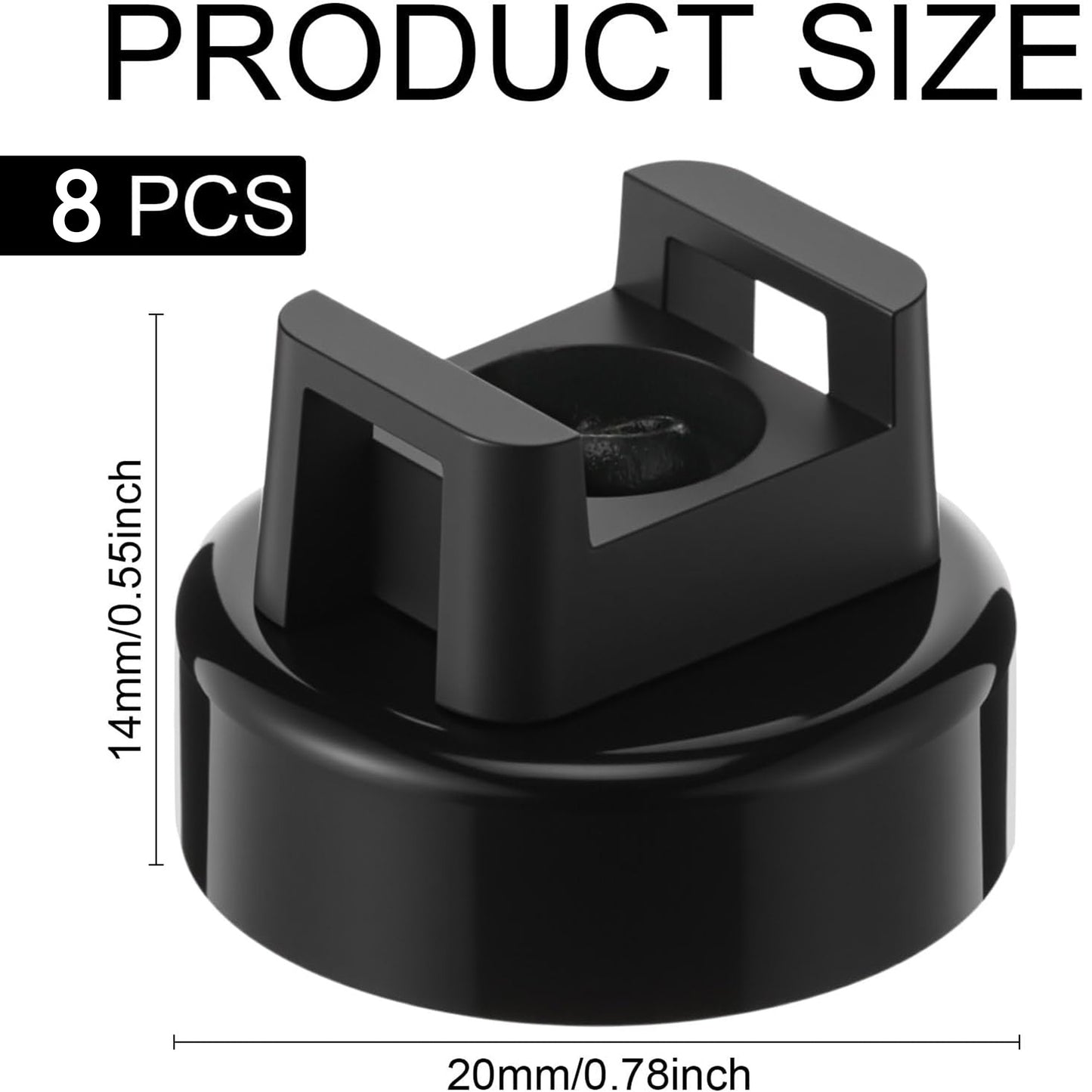 8Pcs Magnetic Zip Tie Mount Base Multipurpose Strong Magnetic Zip Tie Holder