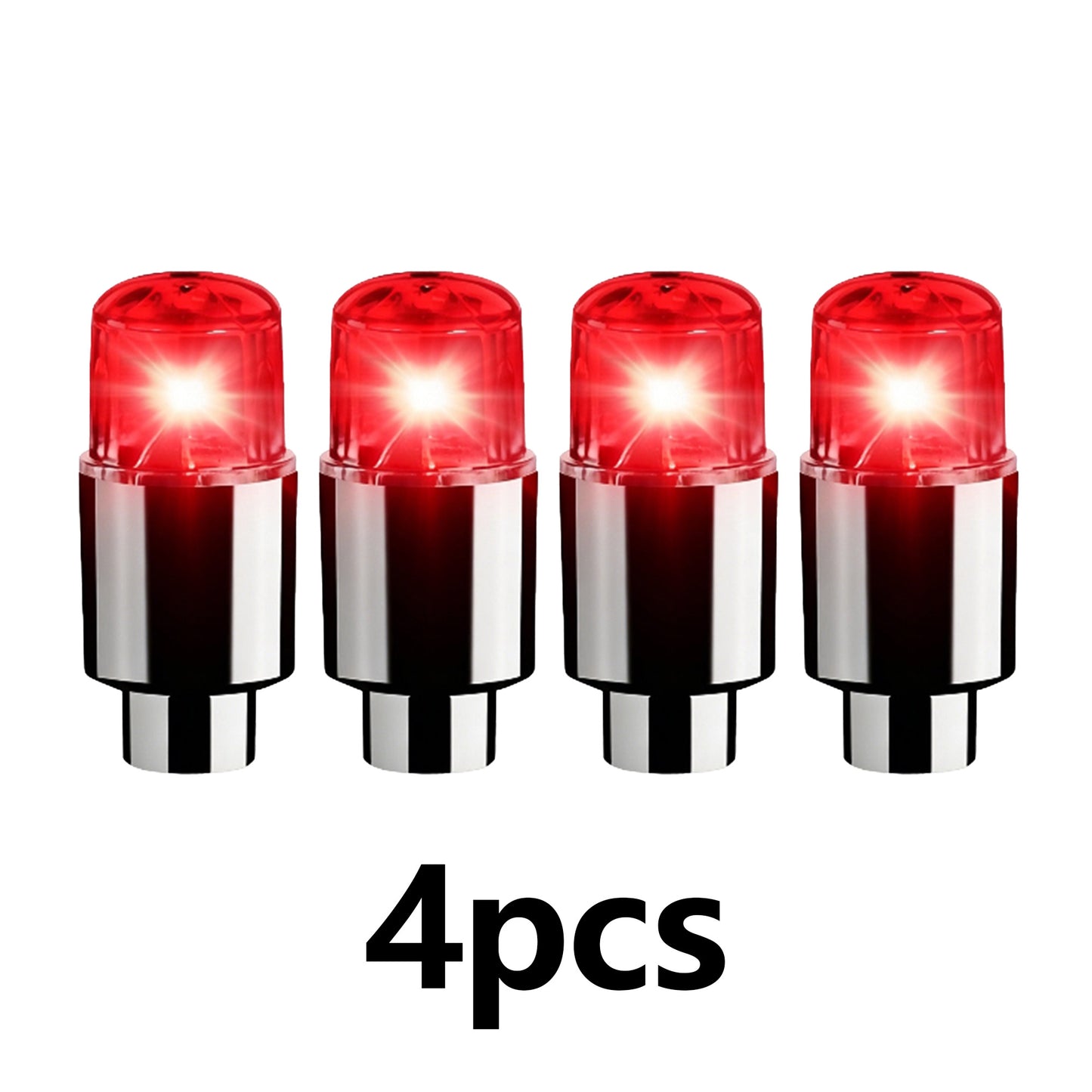 4 Pack LED Tire Lights for Car Trucks Valve Stem Cap Bike Golf Cart