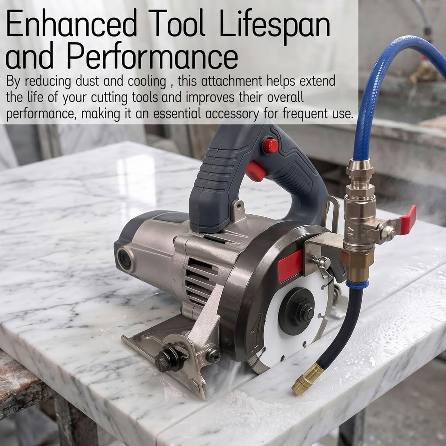 Dust Remover Water Spray for Angle Grinders - Flexible Aluminum Pipe, Efficient Dust Control