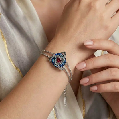 Celtic Knot Bracelet for Women, Trinity Knot Triquetra Crystal Bracelet