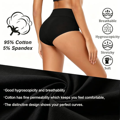 5pcs High Waisted Bikini Underwear Set for Women Tummy Control