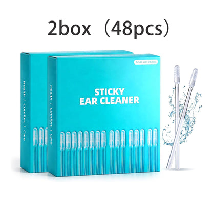 48PCS Sticky Ear Cleaning Stick, Reusable Earwax Removal Adhesive Swabs