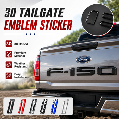 New Ford F-150 Tailgate Letter Replacement Decals: 3D Emblem – Tailgate Insert Lettering