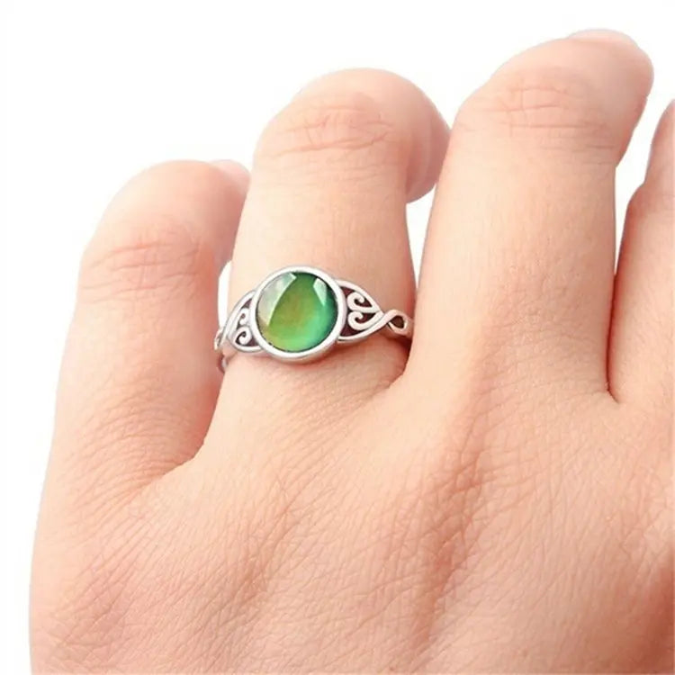 Stylish and Creative Sweet-Style Color-Changing Mood Stone Ring